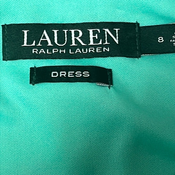 Ralph Lauren Green Sheath Sleeveless Midi Dress V-Neck Sleeveless - Picture 8 of 8